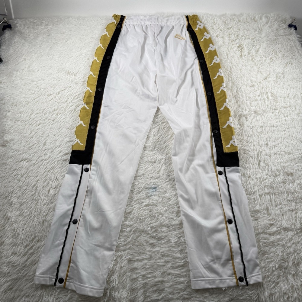Kappa Sweatpants Men Medium Gold Logo Jogger Fit Streetwear Casual Athletic Pant - Picture 16 of 16